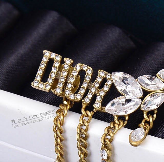 Dior飾品 迪奧熱銷款單只馬眼滿鑽DIOR字母耳釘  zgd1086